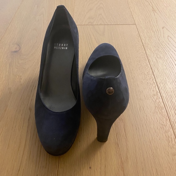 Stuart Weitzman Blue Suede Pumps - Picture 2 of 6